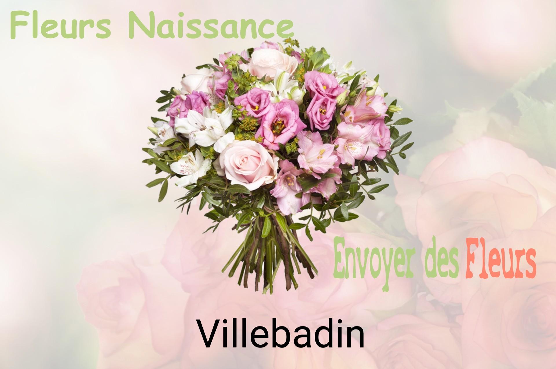Bouquet de fleurs de naissance livré à Villebadin