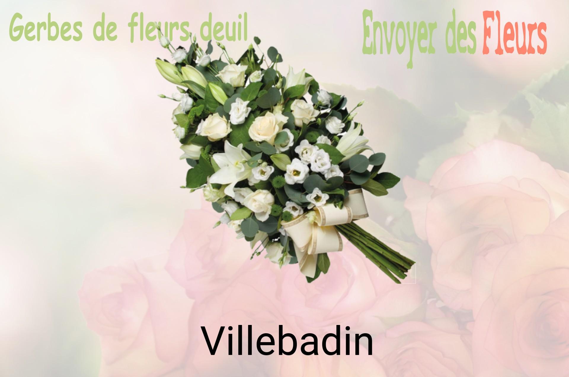 Gerbe de fleurs de deuil livrée à Villebadin